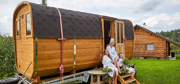 Residential Outdoor Cabin Sauna Construction in Orangeville, Ontario