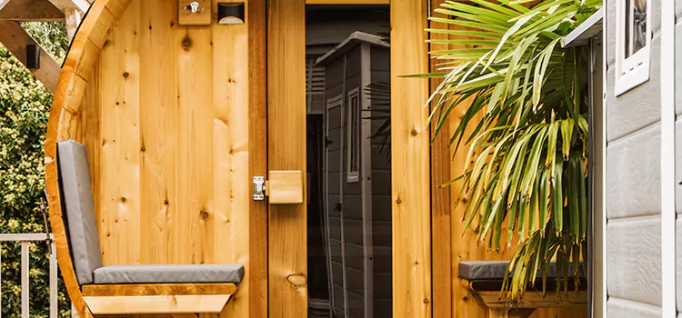 Wood-fired Outdoor Residential Sauna Installation in Orangeville, Ontario